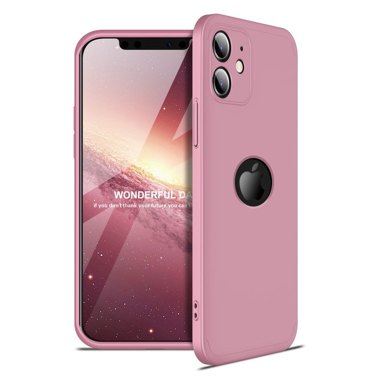 GENERICO - Funda Carcasa Forro Estuche Protector 360 Para iPhone 12 Rosa