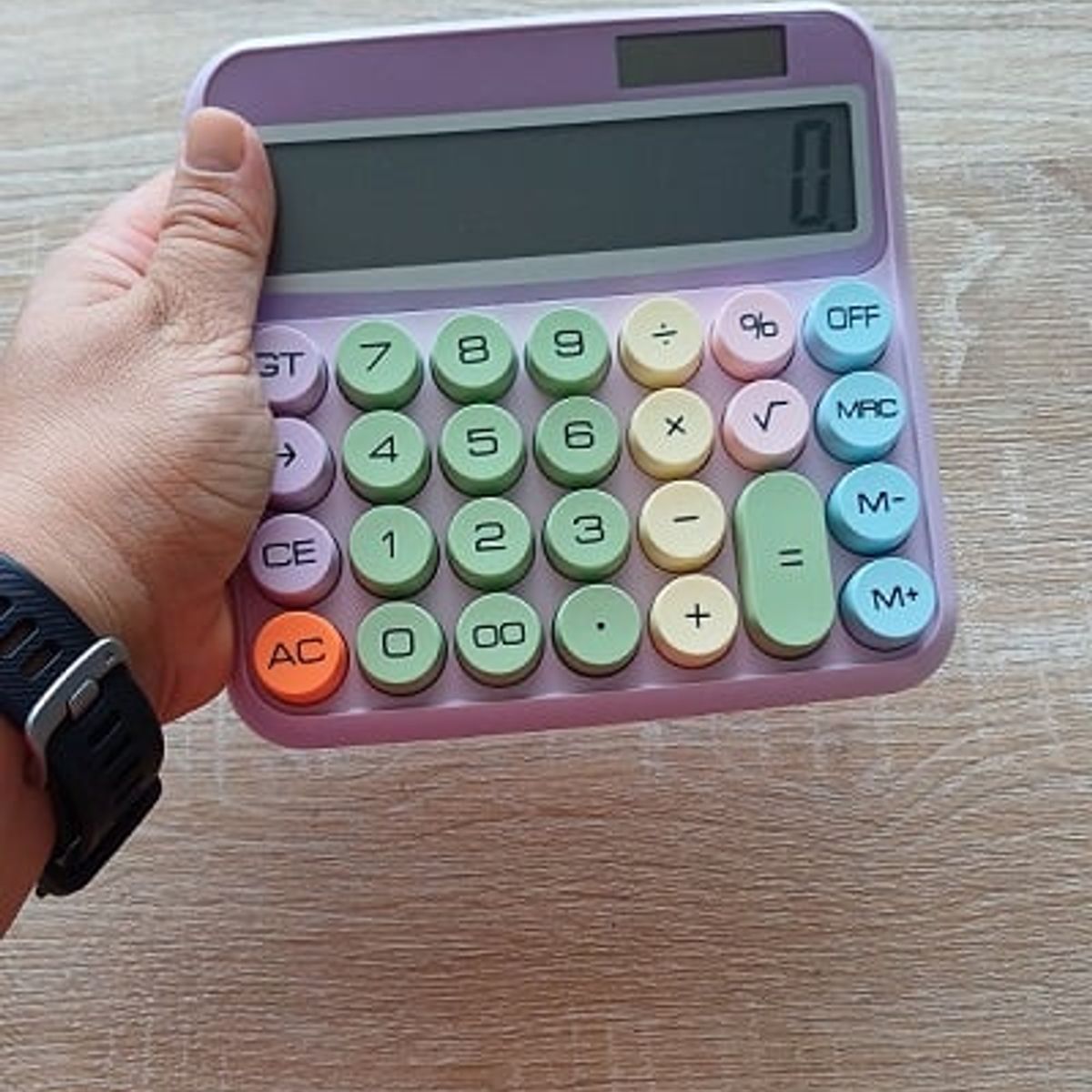 GENERICO - CALCULADORA PARA ESCRITORIO COLOR LILA