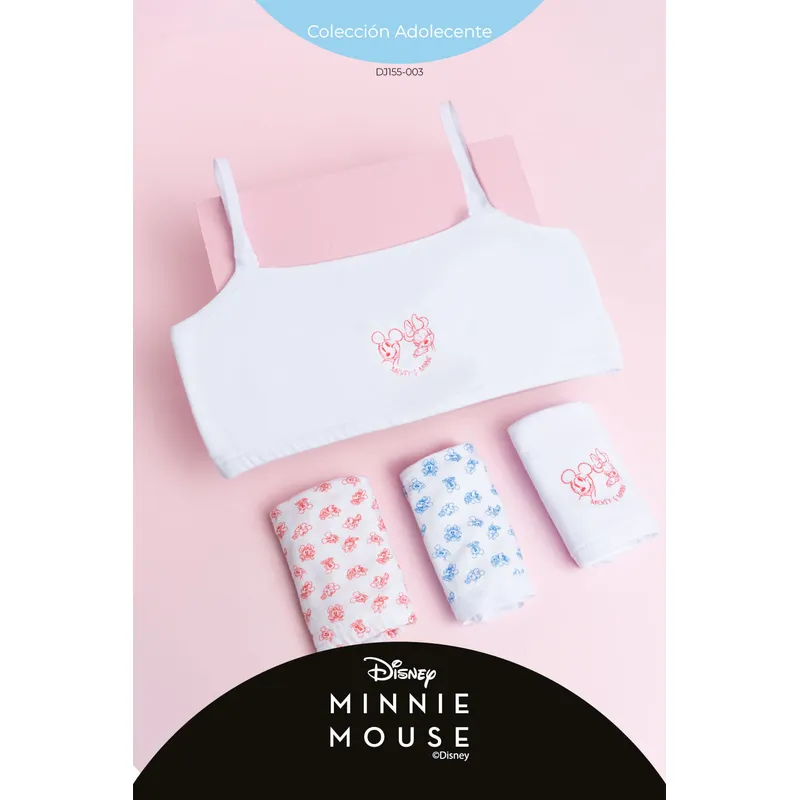 LILI PINK - Paquete x2 top en algodón coleccion Minnie para adolecentes