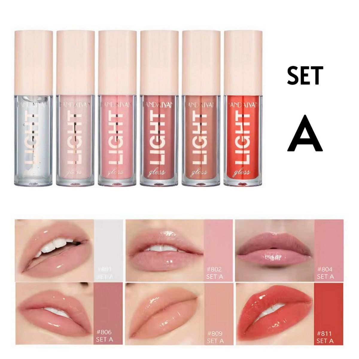 GENERICO - Brillo Labial Gloss Duradero X6 unidades