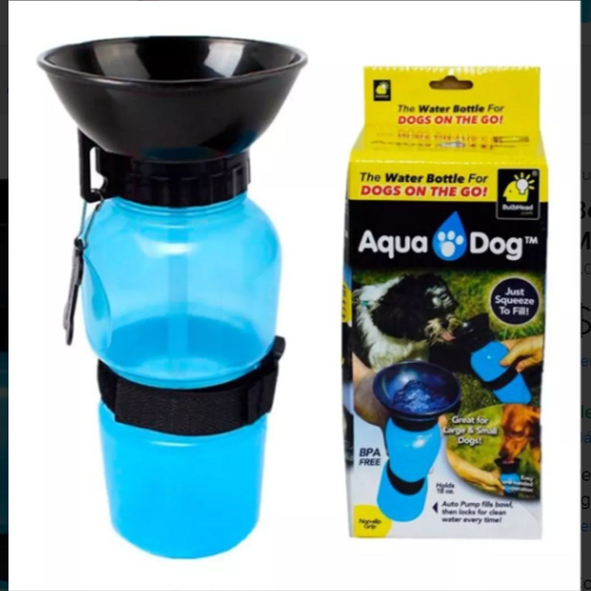 GENERICO - Botella de agua portatil para mascotas Aqua Dog