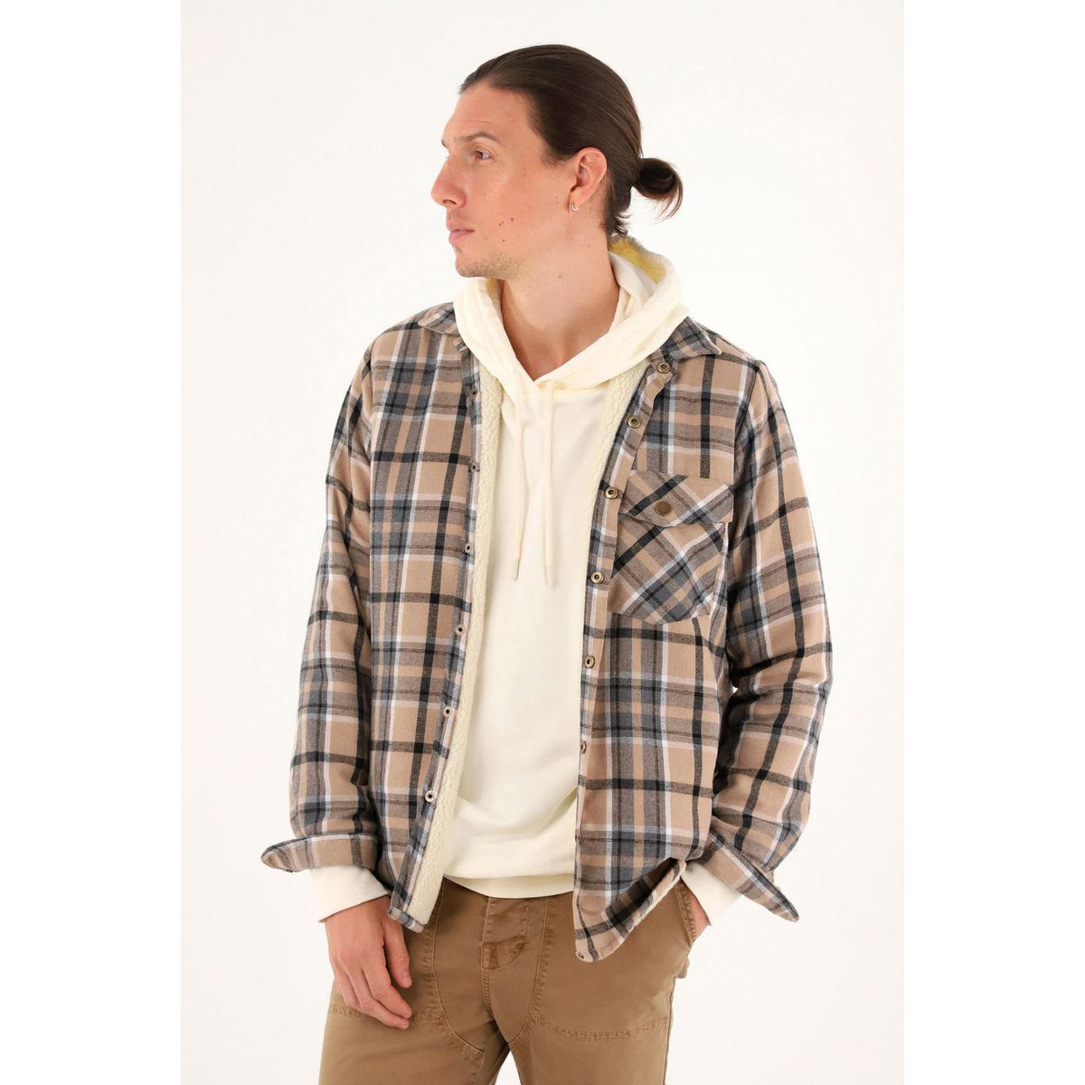 TENNIS - Camisa a cuadros con forro en ovejero para hombre