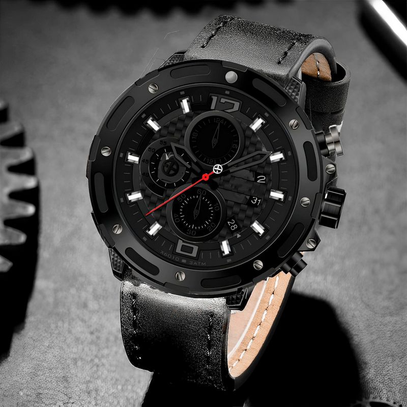 GFORCE - Reloj G-force H3836g Cronografo Funcional Cuero + Estuche