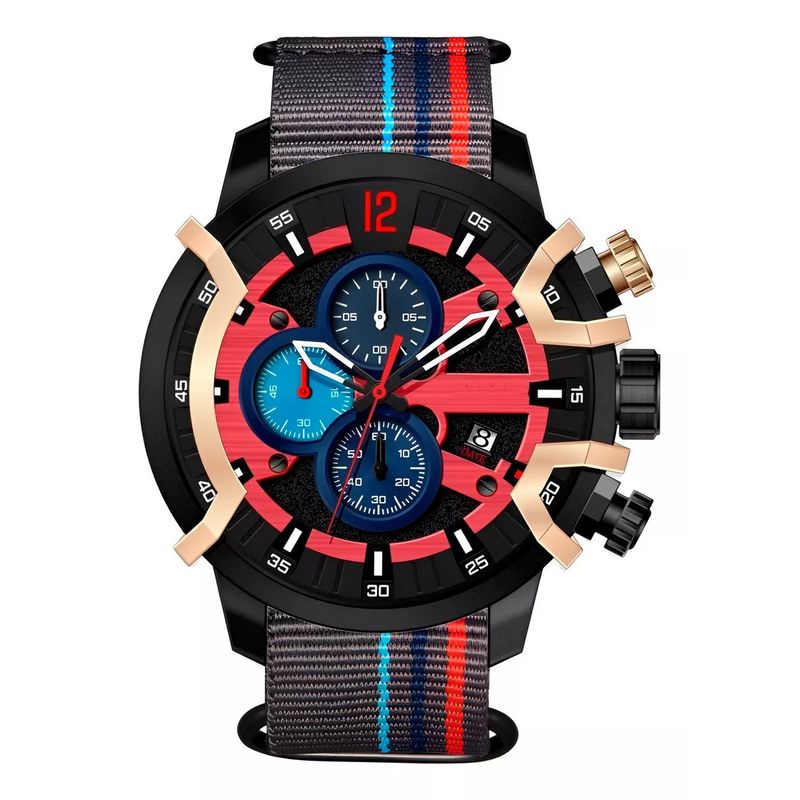 GFORCE - Reloj G-force H4051g Cronografo Funcional Cuero + Estuche