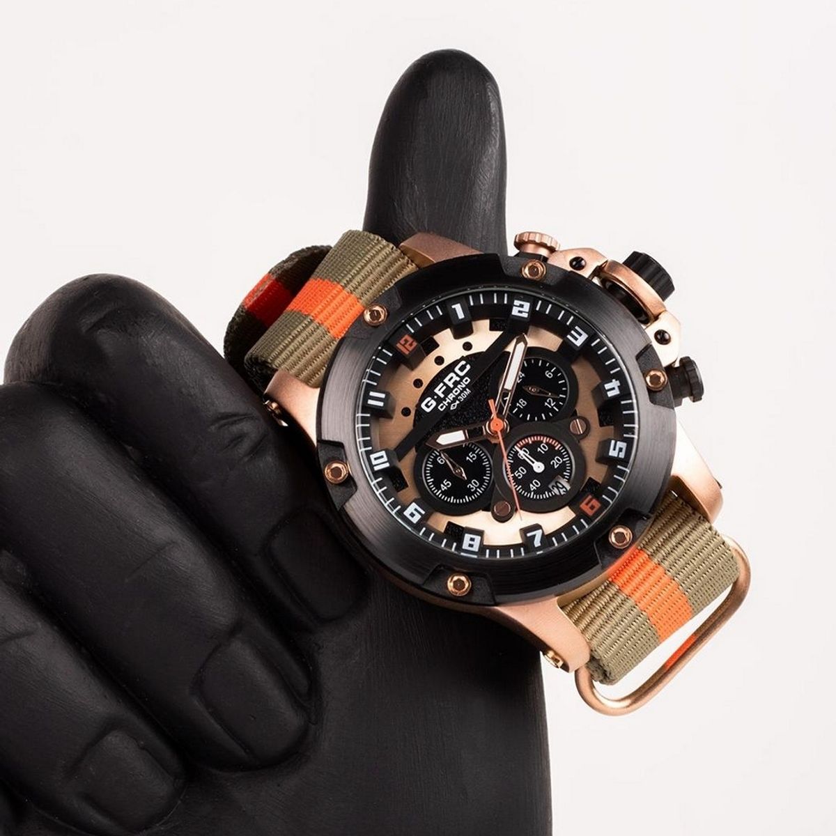 GFORCE - Reloj G-force H4053g Cronografo Funcional Nylon + Estuche