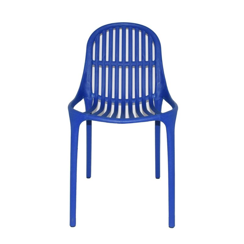 ERGONOMUS - Silla Plástica Ergonomus Moderna Varillada de Polipropileno Azul