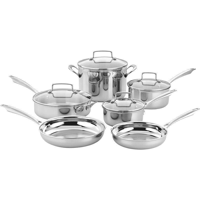 CUISINART - Set de Ollas y Sartenes Cuisinart Acero Inoxidable TPS-10