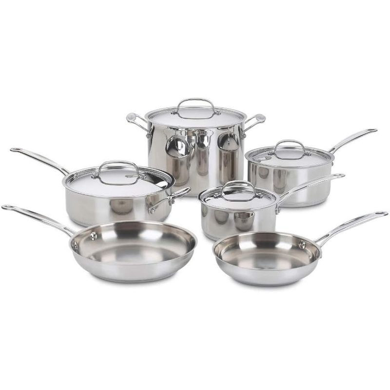 CUISINART - Juego de Cocina de Acero Inoxidable Cuisinart 10 Piezas 77-10P1