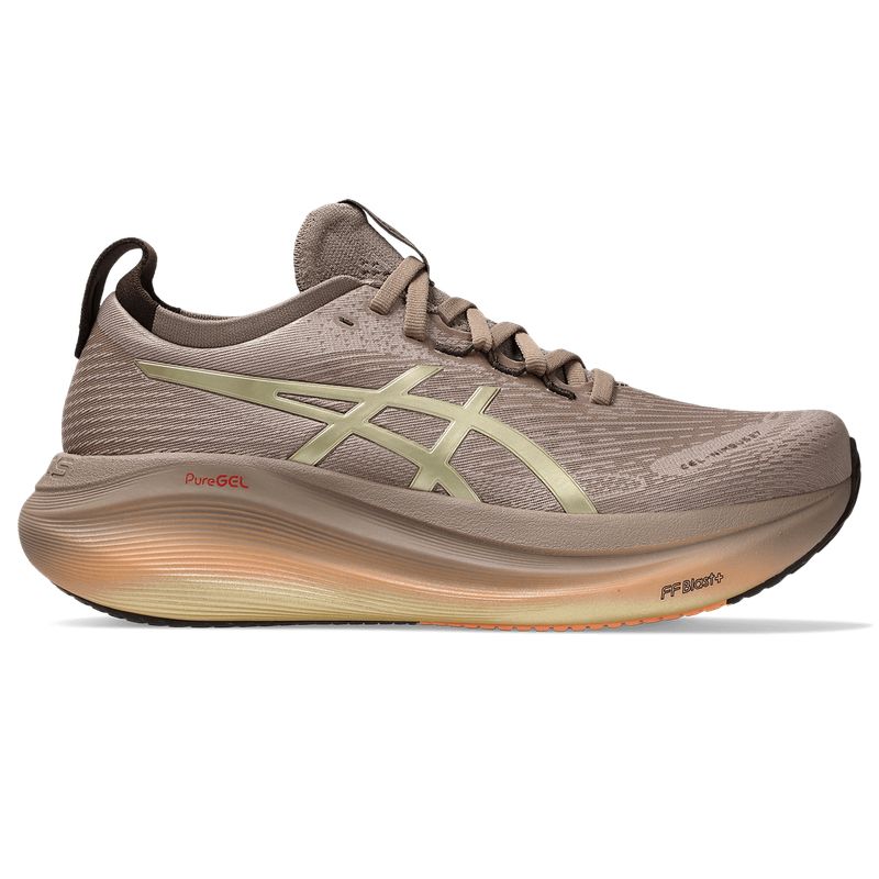 ASICS - Asics Gel-Nimbus 27 Luxe Tenis gris de mujer para correr