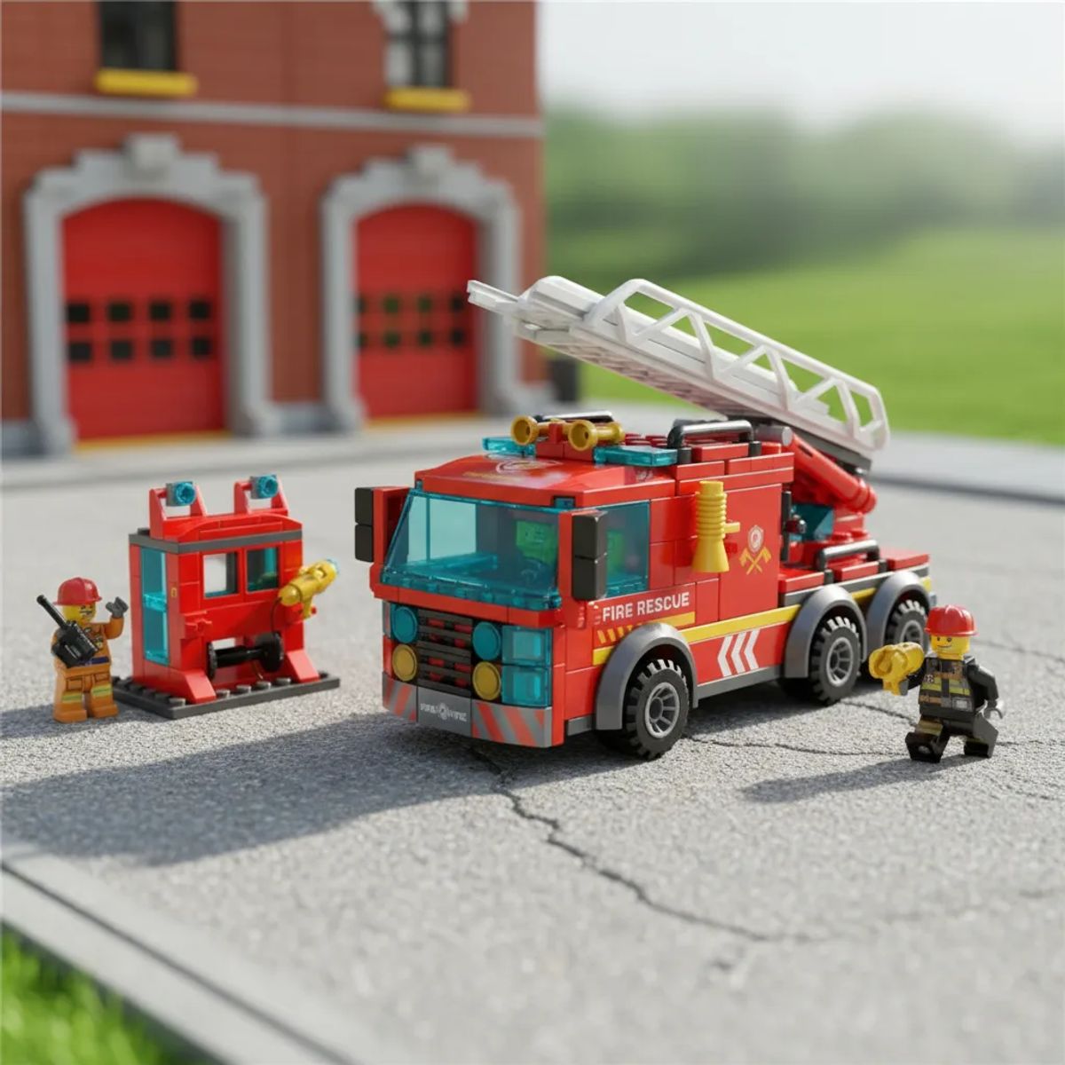 GENERICO - Bloques Para Armar Carro De Bomberos Juguetes Para Niños