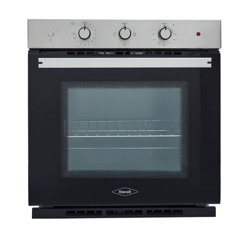 HACEB - Horno eléctrico Tofu 60 cm Inox con vidrio negro 220V Haceb
