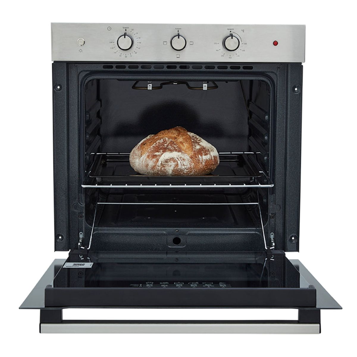 HACEB - Horno eléctrico Tofu 60 cm Inox con vidrio negro 120V Haceb