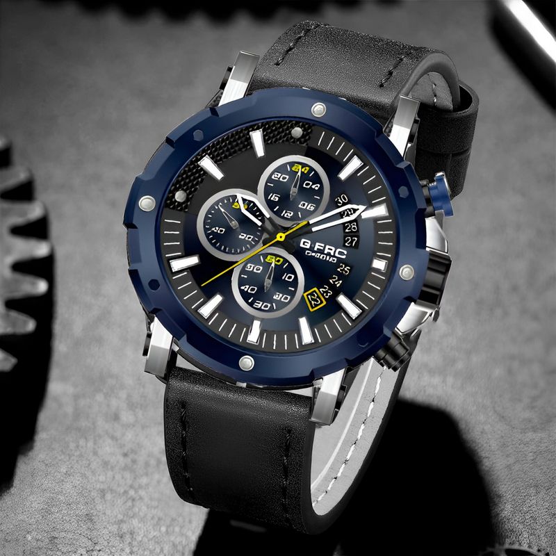 GFORCE - Reloj G-force H3679g Cronografo Funcional Cuero + Estuche