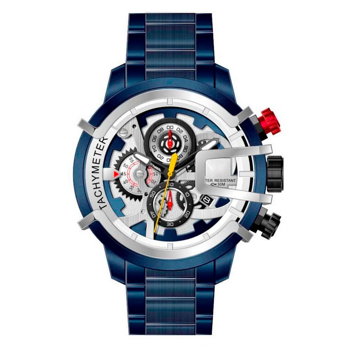 GFORCE - Reloj G-force H3911g Cronografo Funcional Acero + Estuche