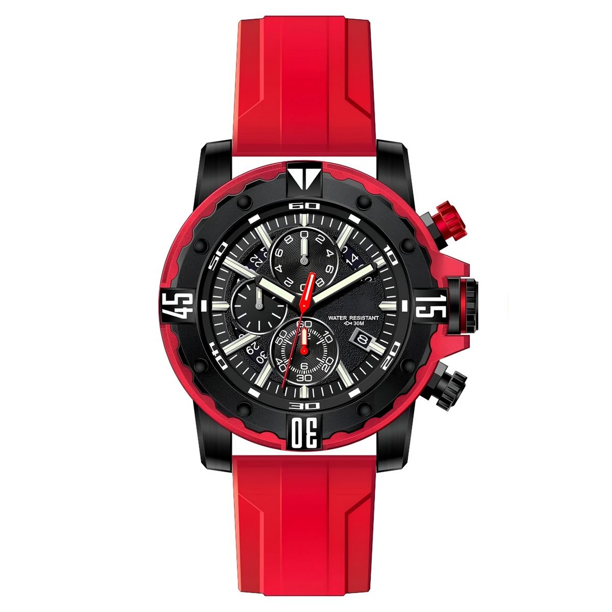 GFORCE - Reloj G-force H3957g Cronografo Funcional Goma + Estuche