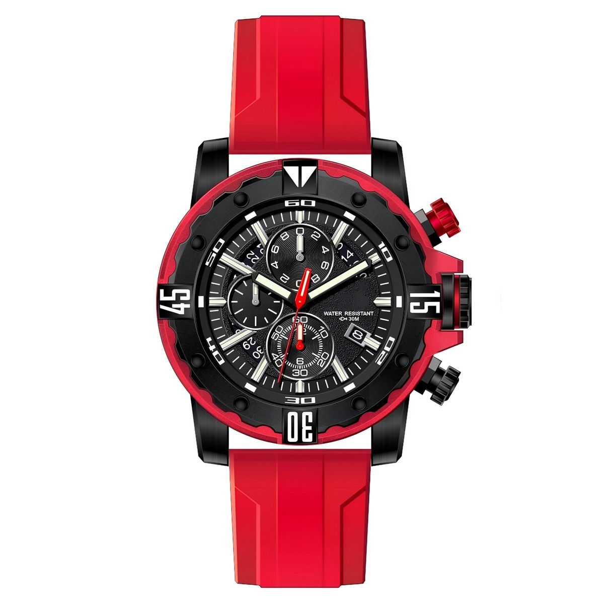 GFORCE - Reloj G-force H3957g Cronografo Funcional Goma + Estuche