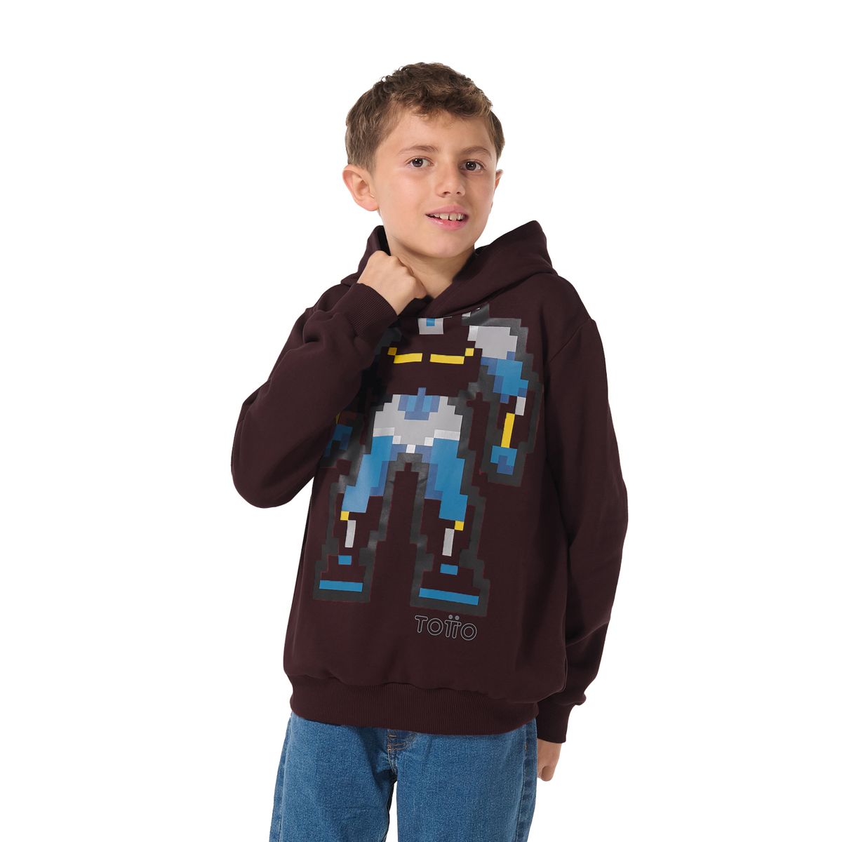 TOTTO - Buzo Hoodie Niño Rojo Burano Totto