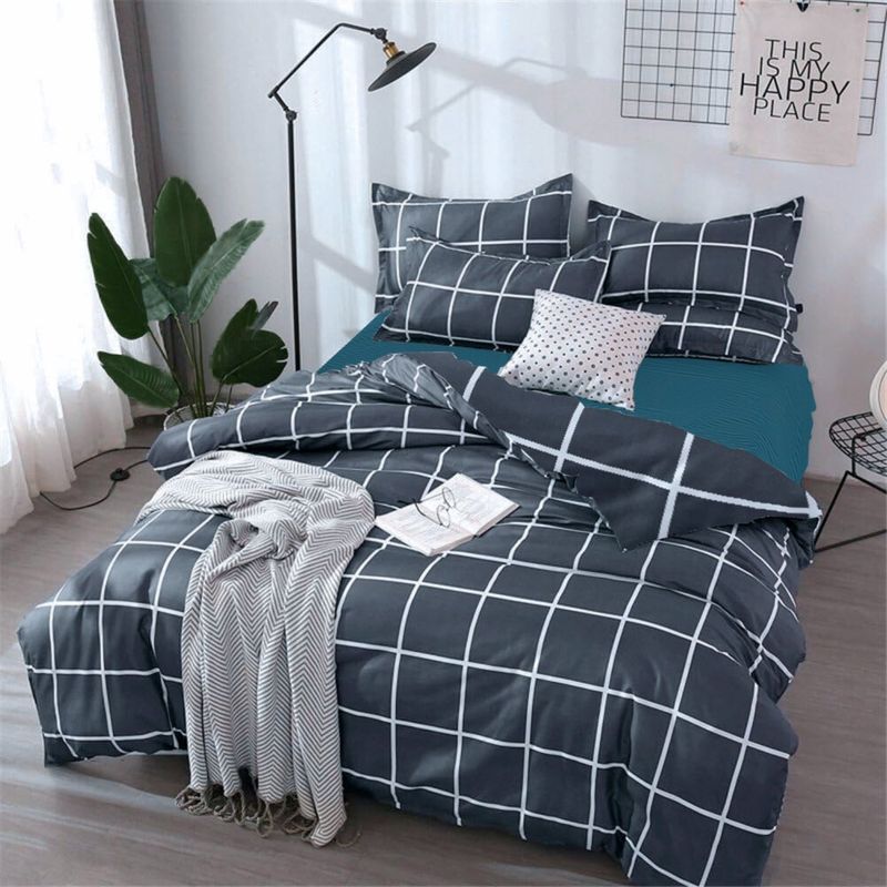 KARYTEX - Juego de Sabanas Azul Oscuro Cationica Cama Semidoble