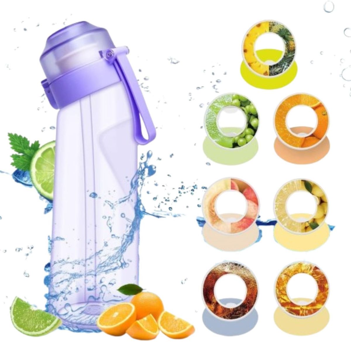 GENERICO - Una Botella De Agua Bottle Air Up Con 3 Cápsulas Saborizadas