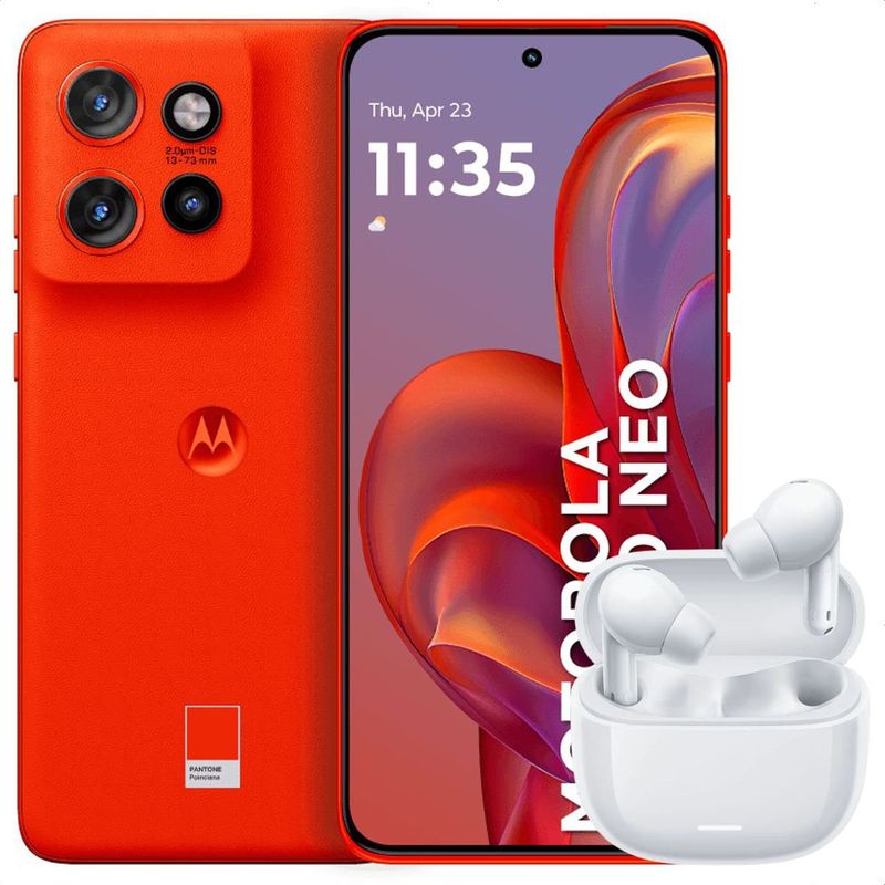 MOTOROLA - Celular Motorola Edge 50 Neo 5G 256GB /8GB Nrj + Buds 6 Lite Wht