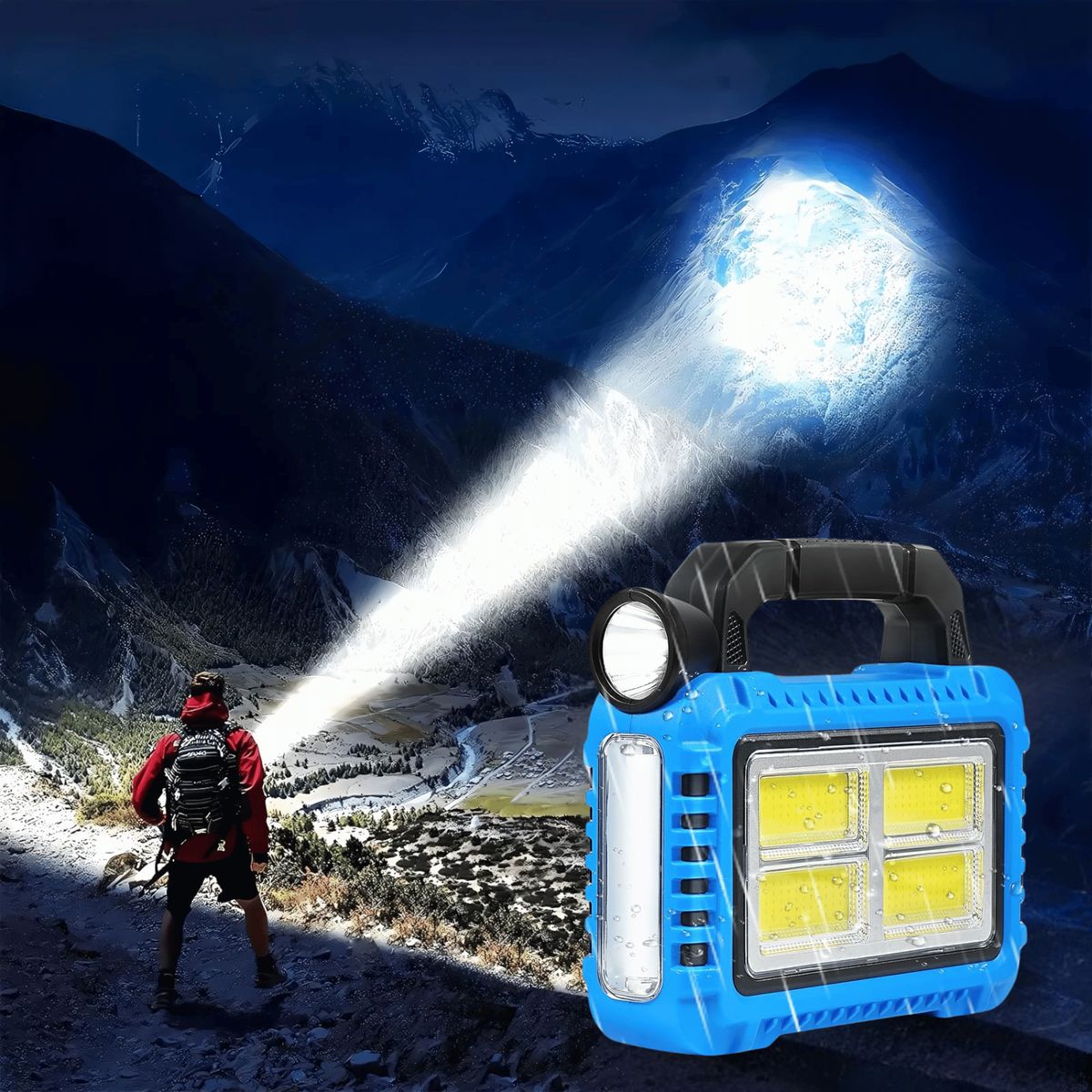 GENERICO - Linterna Solar Luz Led Portátil Recargable