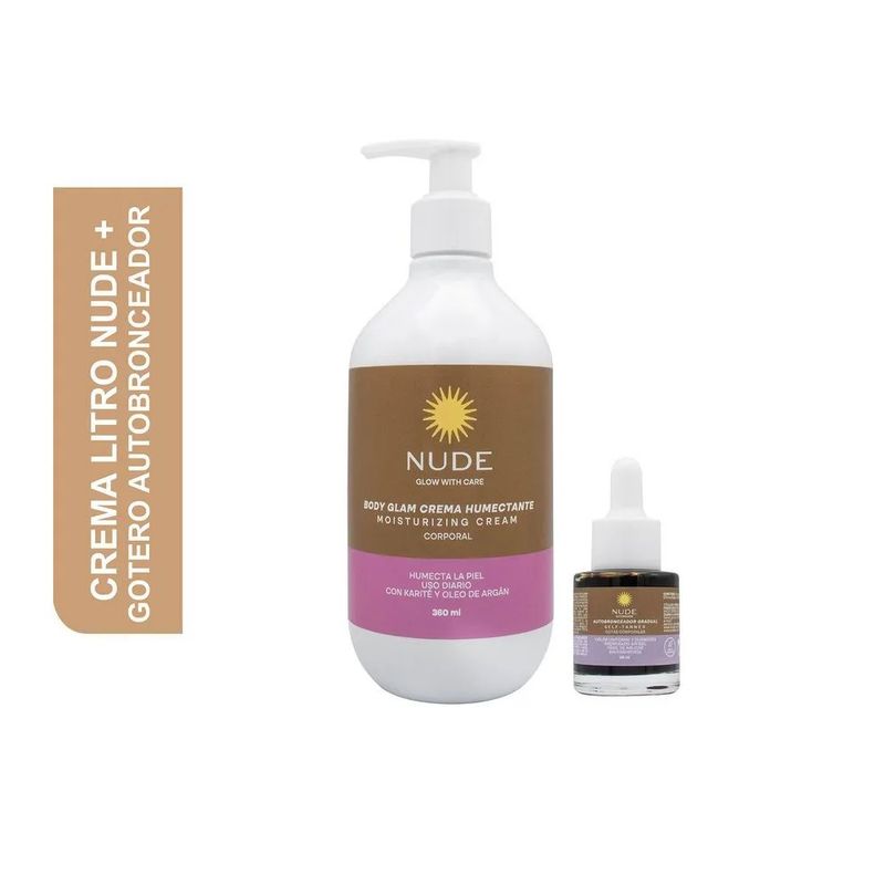 NUDE - Nude Duo Autobronceador Gradual Crema + Gotas 360 ml