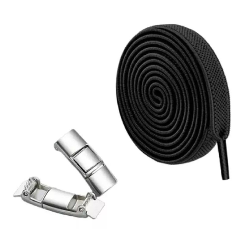 AFM - Cordones Elásticos  Sin Nudos Planos De 8mm 2 Par