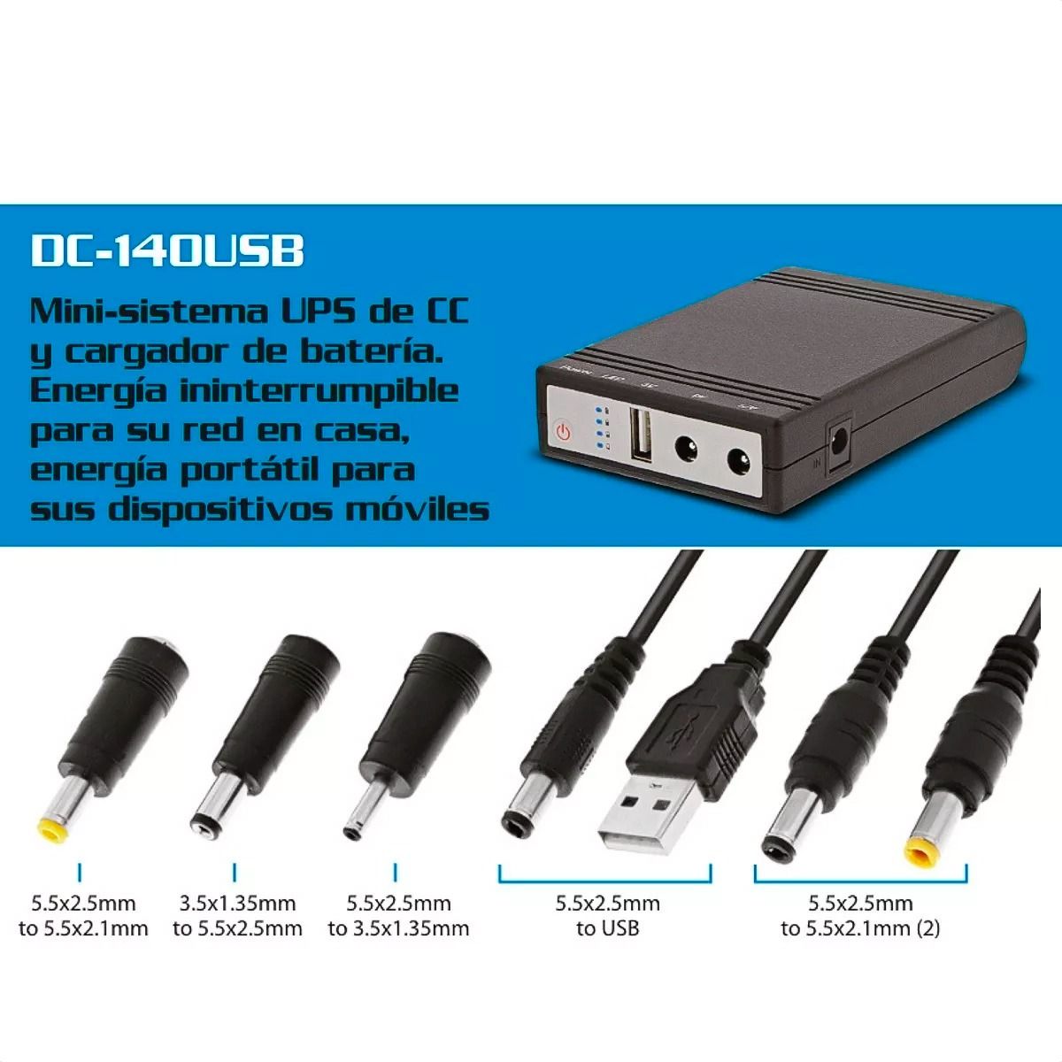 GENERICO - Mini Ups 12v 9v 5v Portatil 10400mha Para Modem Wifi Portatil