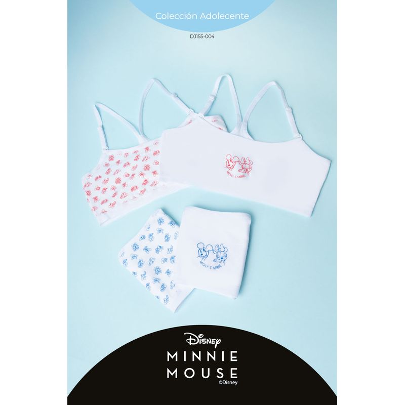 LILI PINK - Top en algodón coleccion Minnie para adolecentes paquete x2