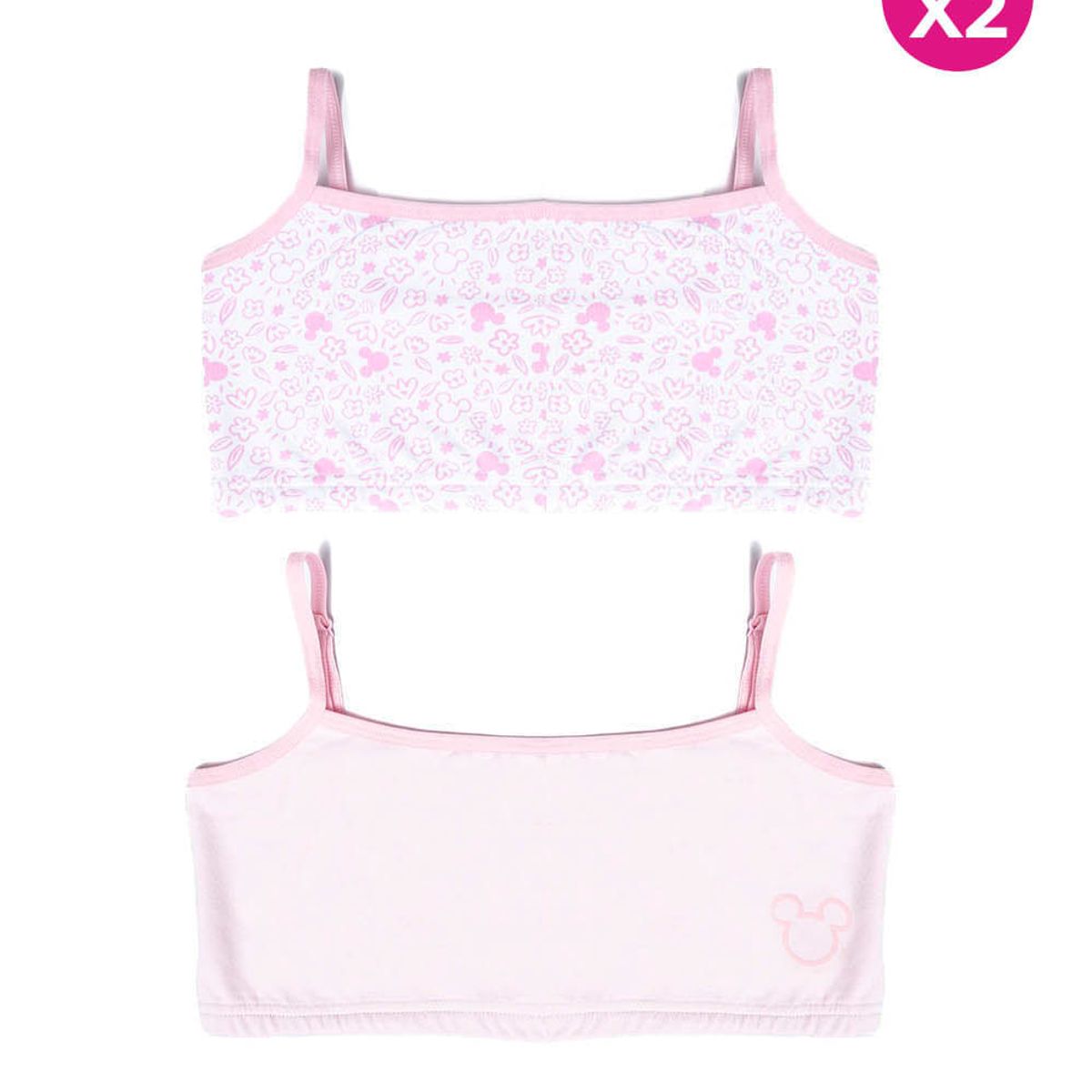LILI PINK - Top para adolescentes colección Minnie paquete x2