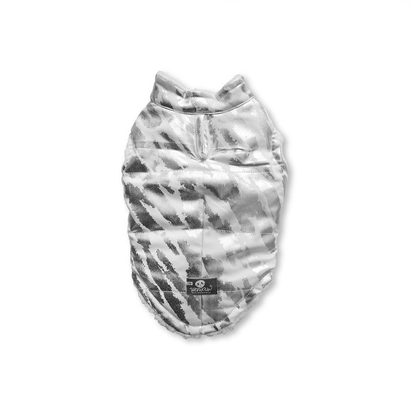 WAWAW - Chaleco para perro talla L pinceladas plateado