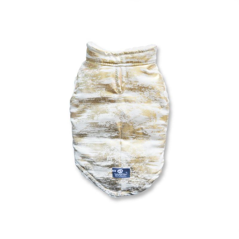 WAWAW - Chaleco para perro talla S pinceladas doradas