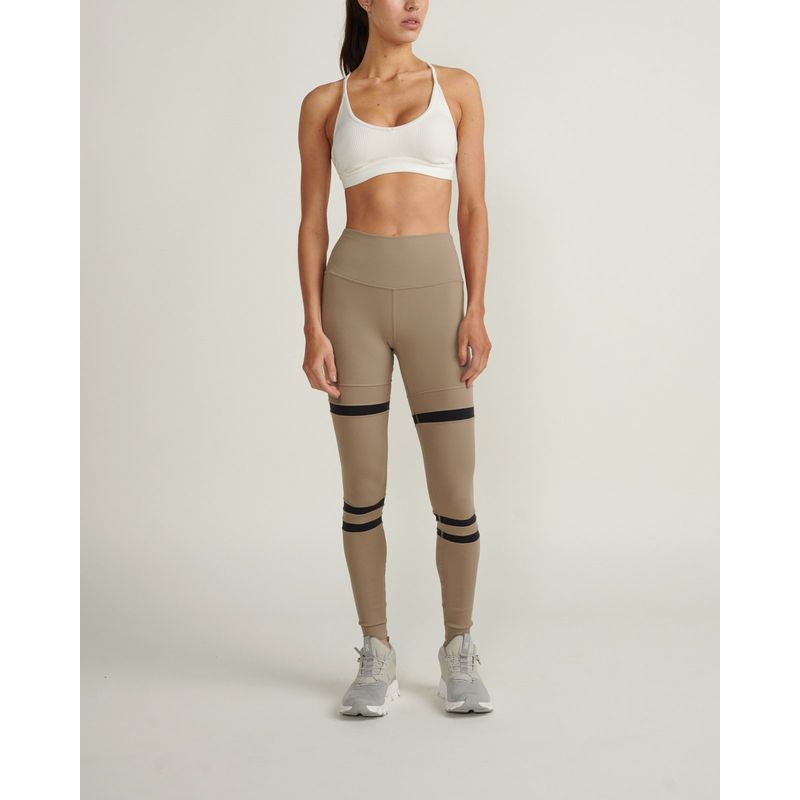 ALO YOGA - Top bra rib blissful ALO YOGA Beige W9392RIVORY
