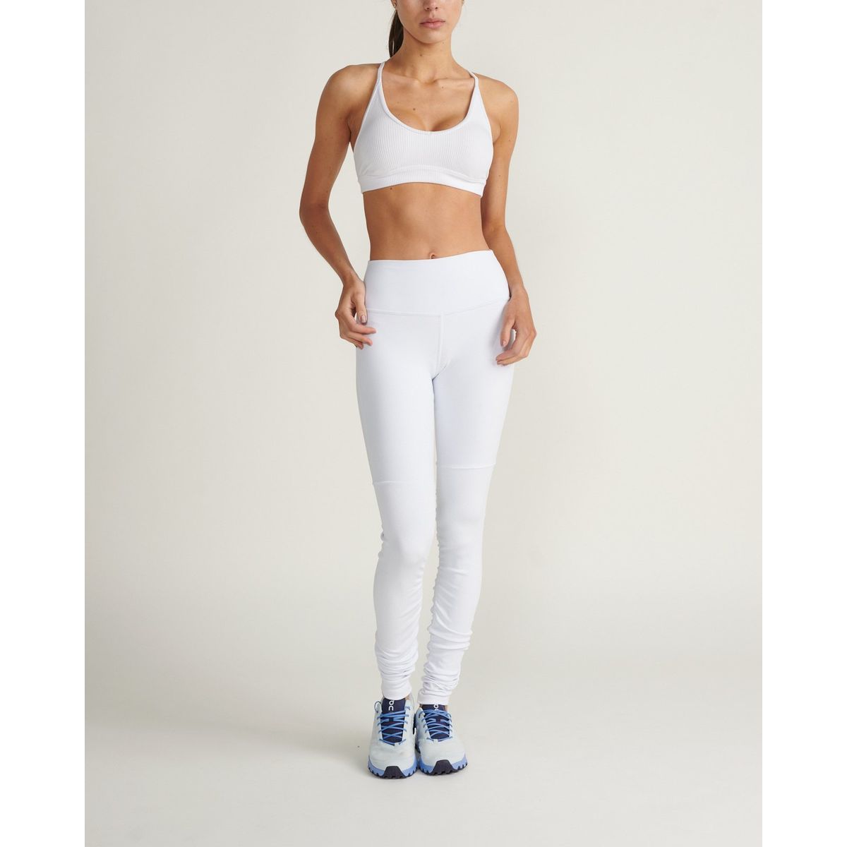 ALO YOGA - Top bra rib blissful ALO YOGA Blanco W9392RWHITE