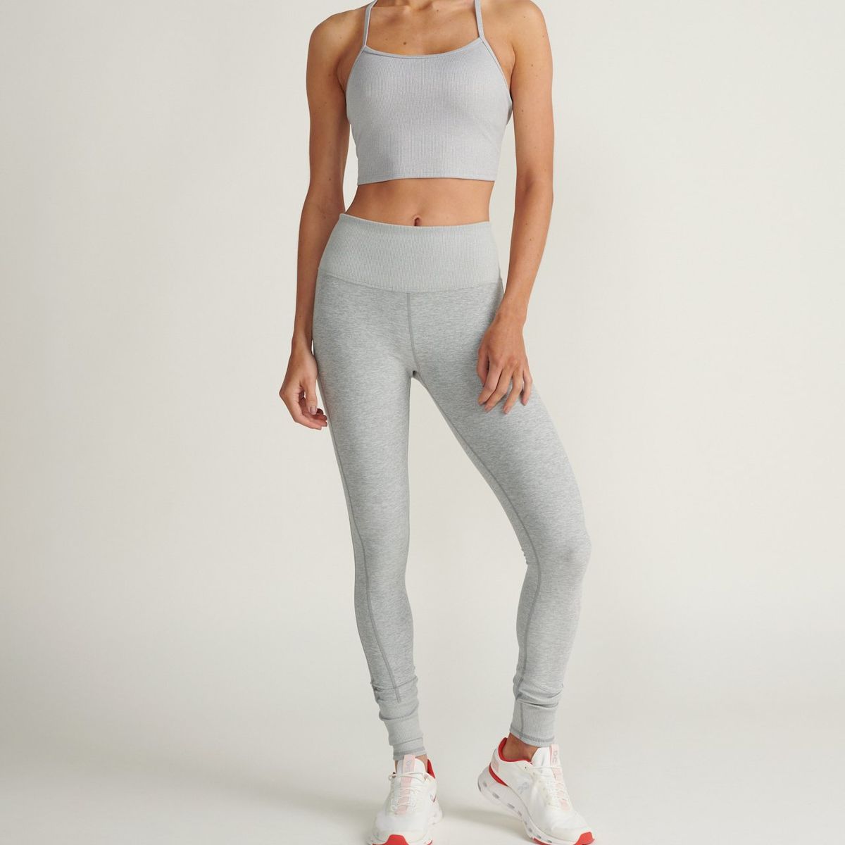 ALO YOGA - Top tank alosoft rib crop calm ALO YOGA Gris W9431RHG