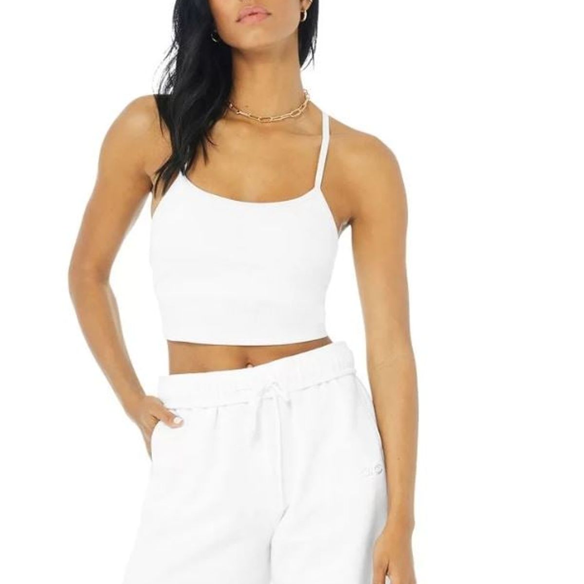 ALO YOGA - Top tank alosoft rib crop calm ALO YOGA Blanco W9431RWHITE