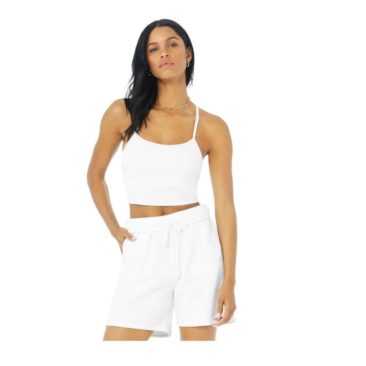 ALO YOGA - Top tank alosoft rib crop calm ALO YOGA Blanco W9431RWHITE