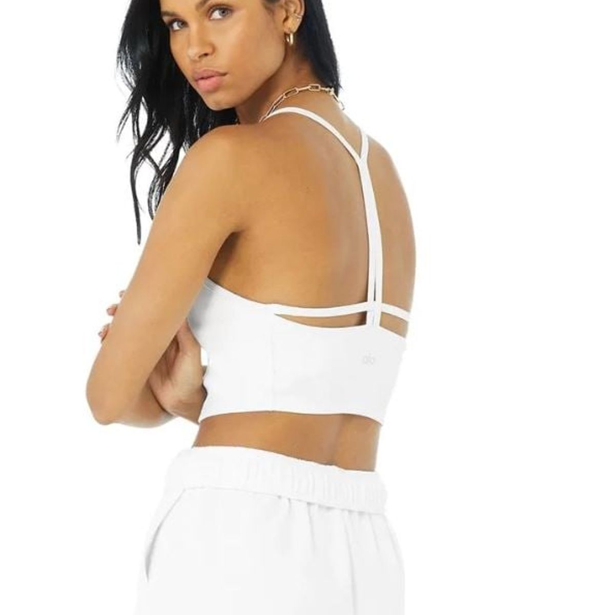 ALO YOGA - Top tank alosoft rib crop calm ALO YOGA Blanco W9431RWHITE