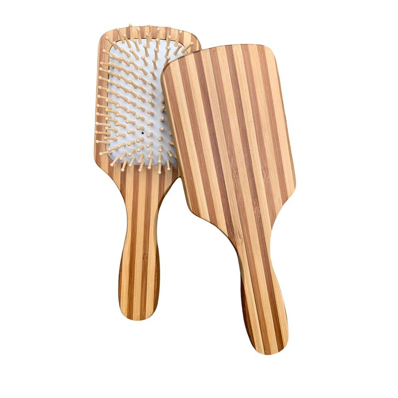 GENERICO - Cepillo De Bambú Plano Para Cabello -cerdas En Bambú- Peine RY BLANCO