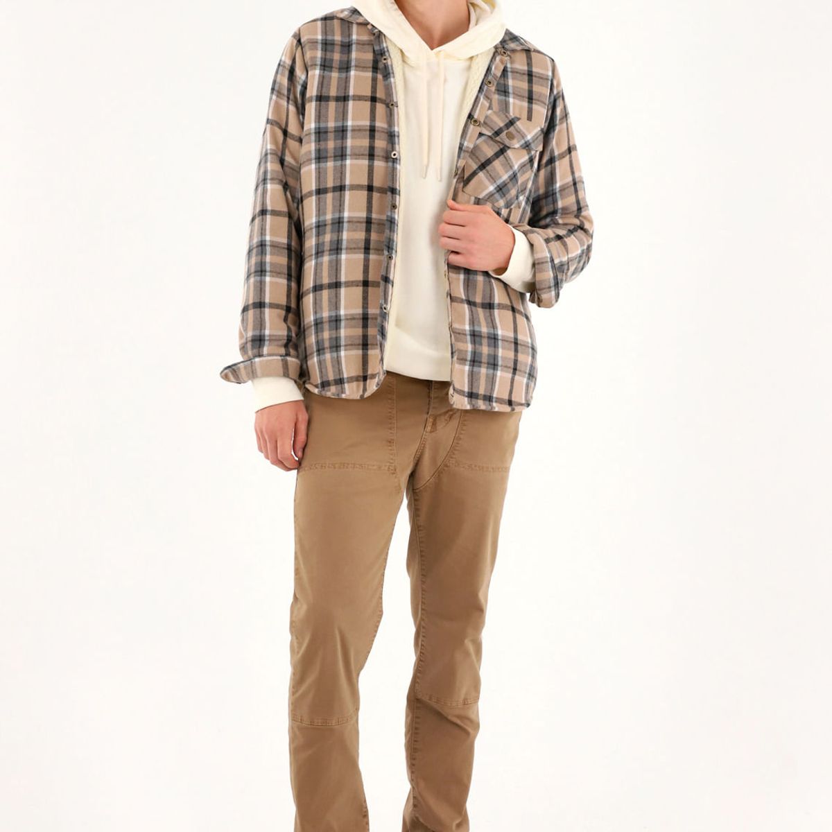 TENNIS - Camisa a cuadros con forro en ovejero para hombre