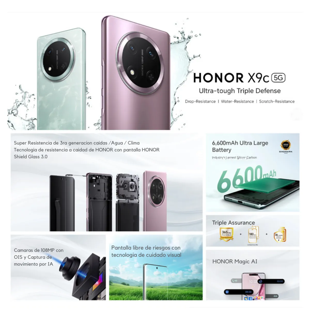 HONOR - Celular HONOR X9c 256GB 8GB Ram 5G - Negro Medianoche