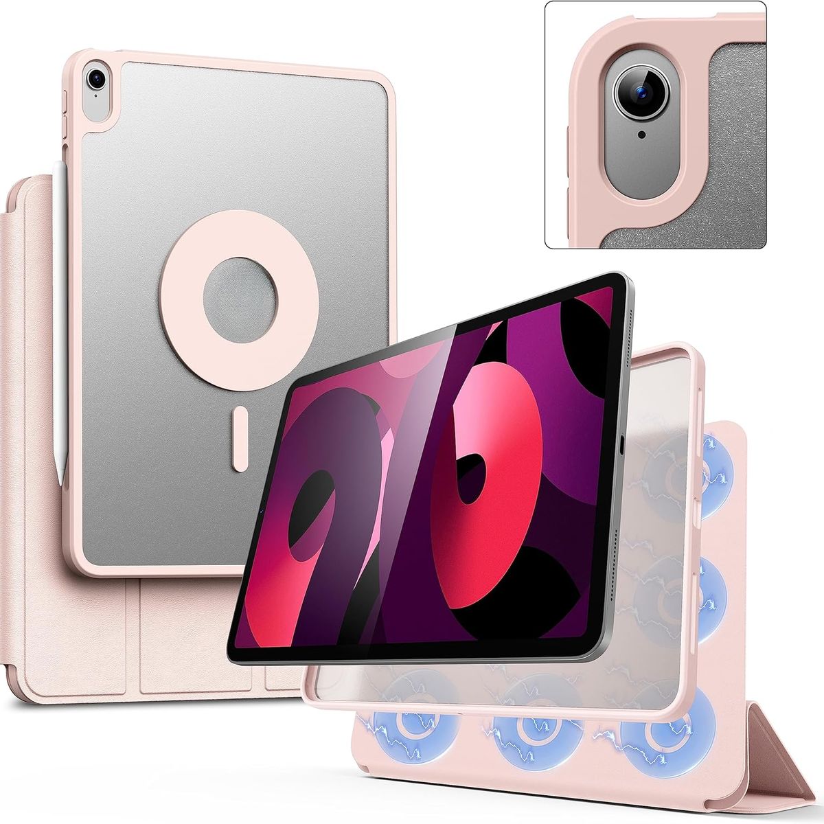 GENERICO - Smart Case Magnetico giratorio Para iPad 10.2 / 10.5