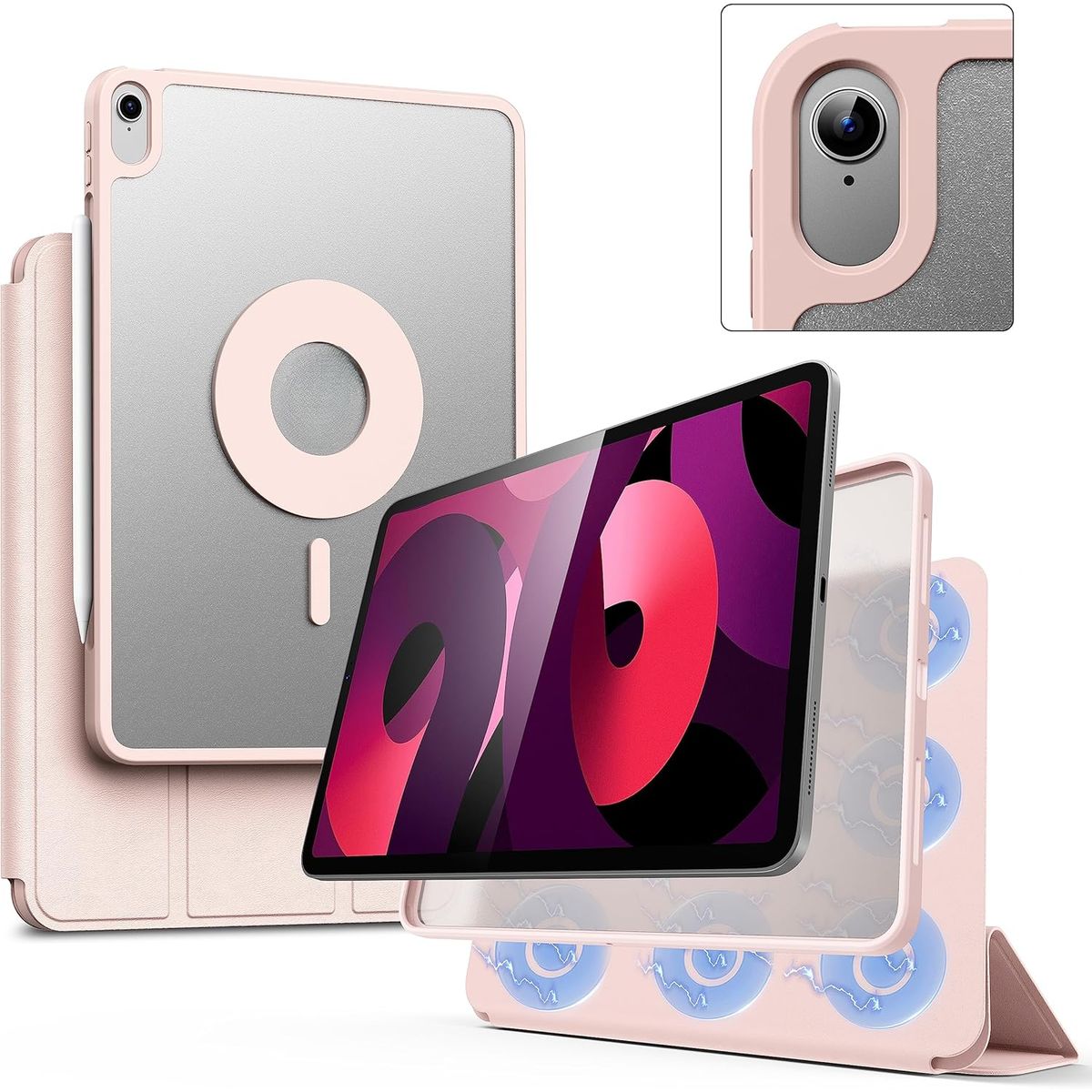 GENERICO - Smart Case Magnetico giratorio Para iPad 10.2 / 10.5
