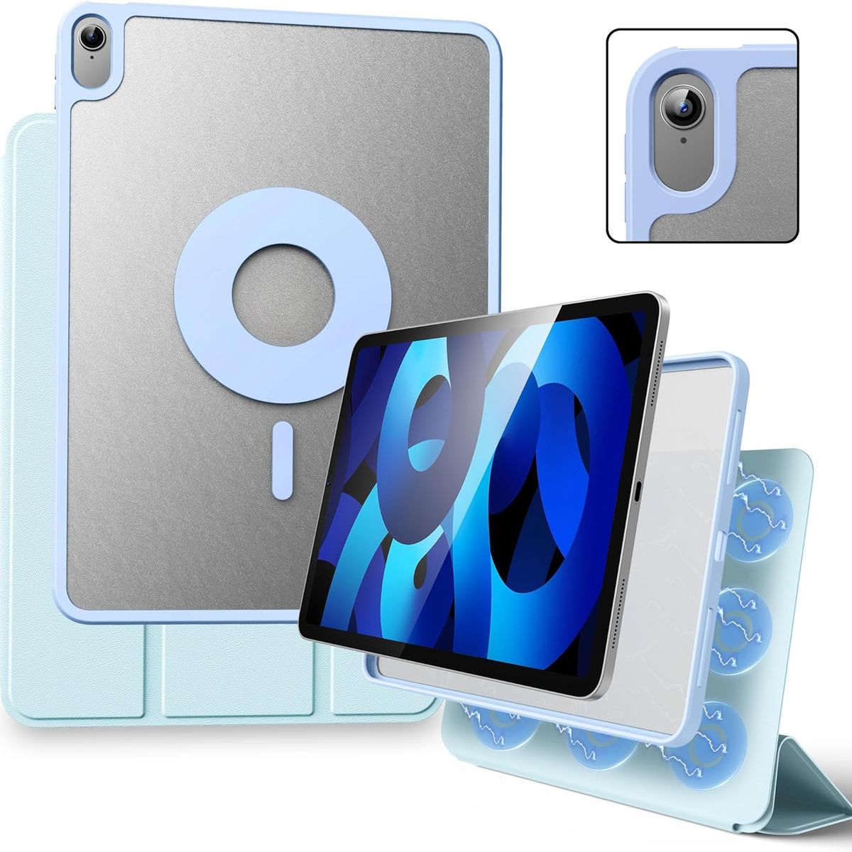 GENERICO - Smart Case Magnetico giratorio Para iPad 10ma gen/ 11th 2025