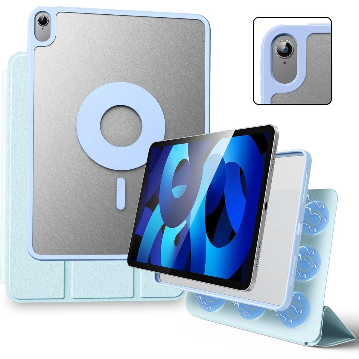 GENERICO - Smart Case Magnetico giratorio Para iPad 10ma gen/ 11th 2025