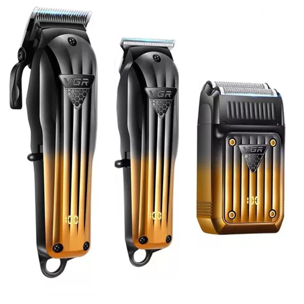 VGR - Combo Maquina Barberia Vgr V-644 Shaver Inalambrico 3 En 1