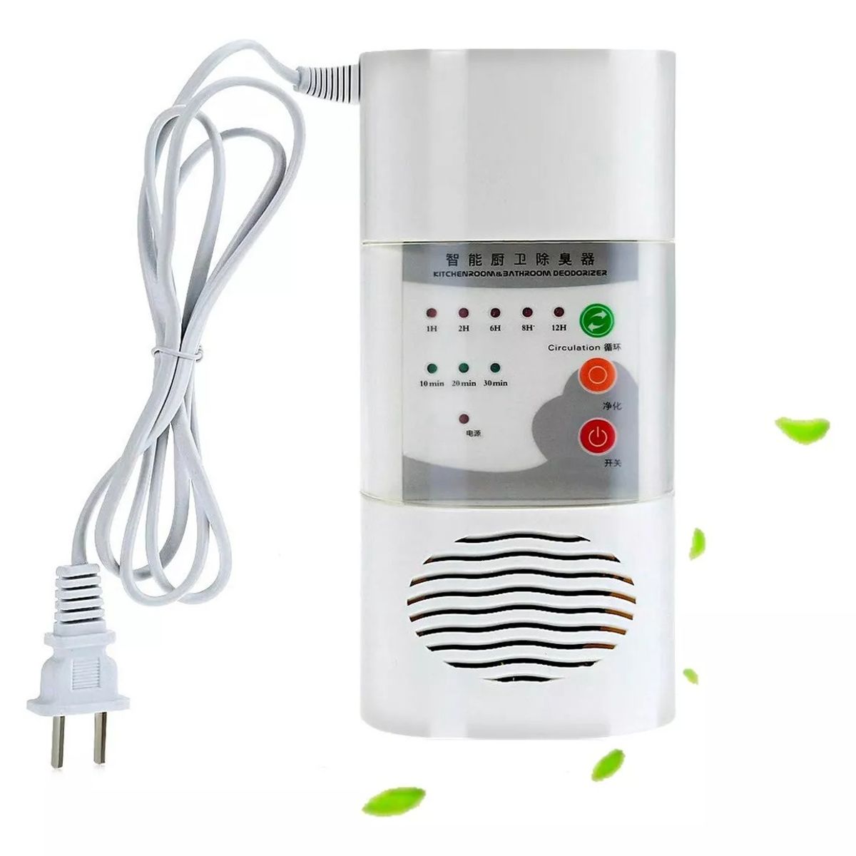 GENERICO - Ionizador Purificador De Aire Cocina Y Baño Limpiador Ozono