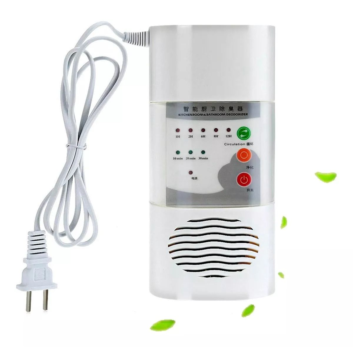 GENERICO - Ionizador Purificador De Aire Cocina Y Baño Limpiador Ozono