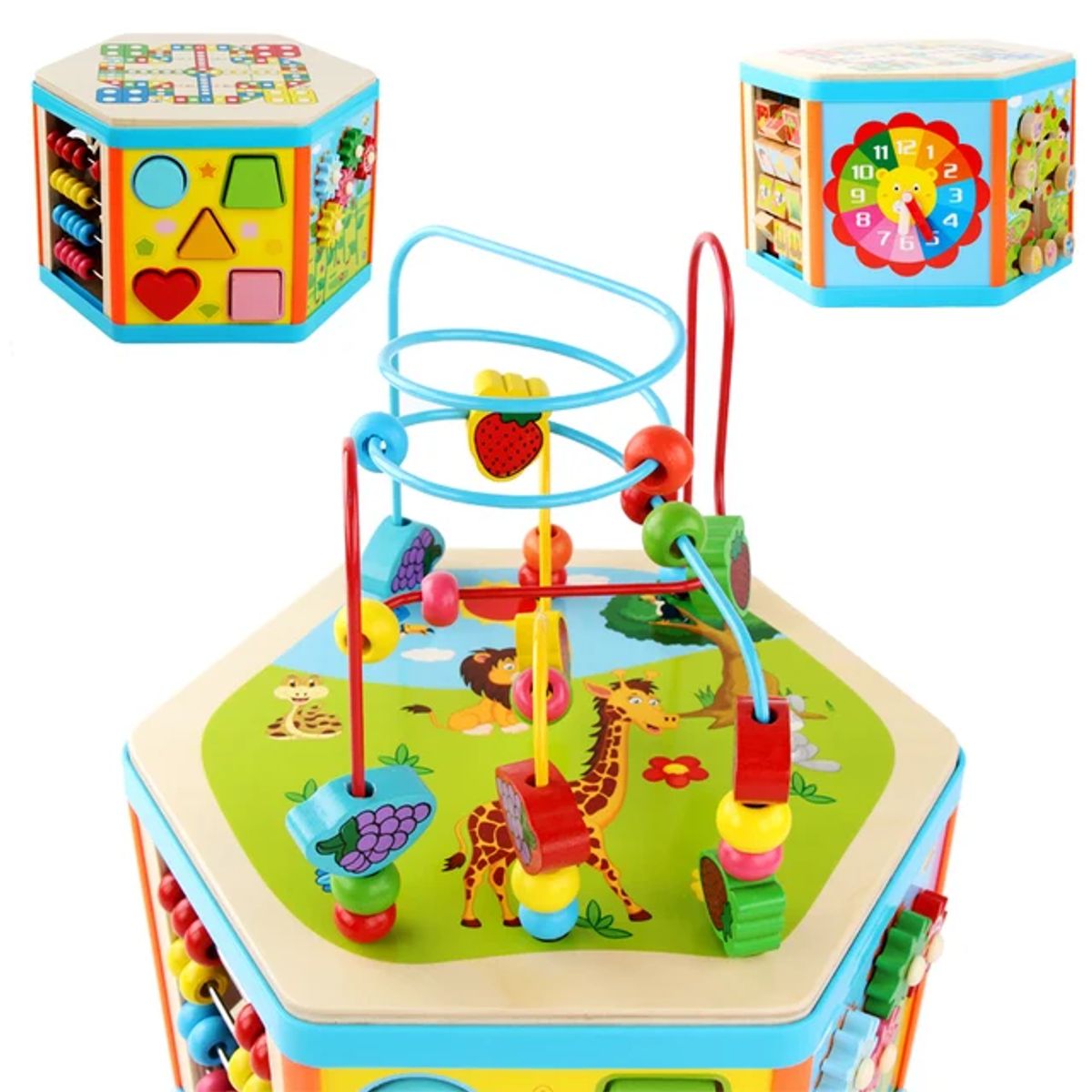 GENERICO - Nuevo Cubo Grande Montessori Multijuegos Didáctico