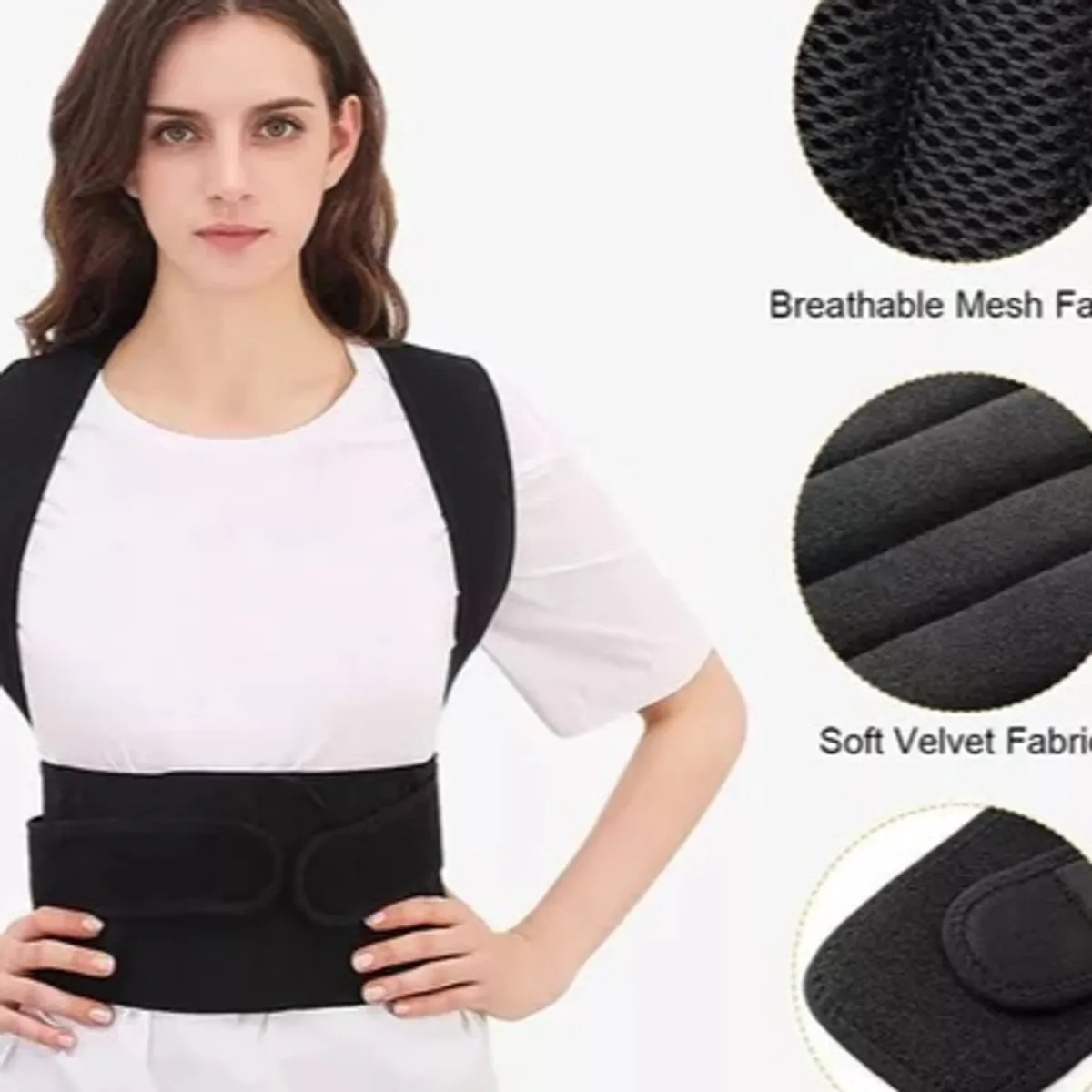GENERICO - CORRECTOR POSTURA LUMBAR IMAN ESPALDA MAGNETICO 4 VARILLAS